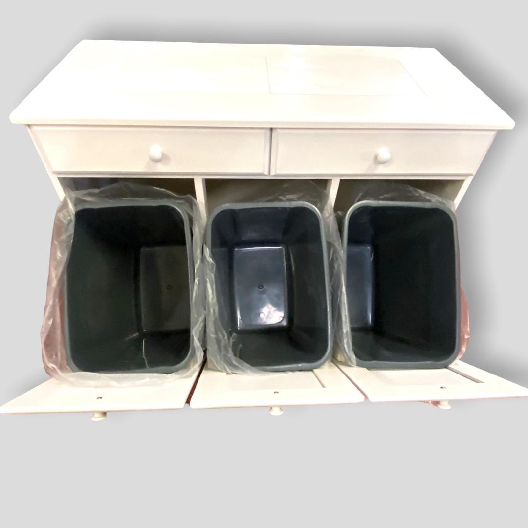 天板タイル　ダストボックス　ゴミ箱 3連 25L×3