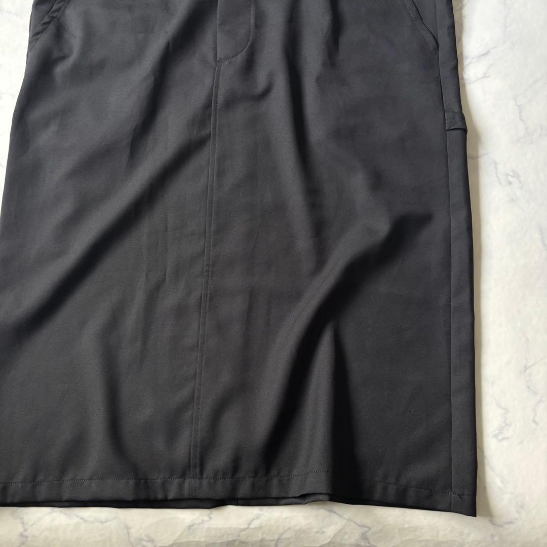 美品　mizuiro ind ペインターライクワンピース ブラック ◆7181