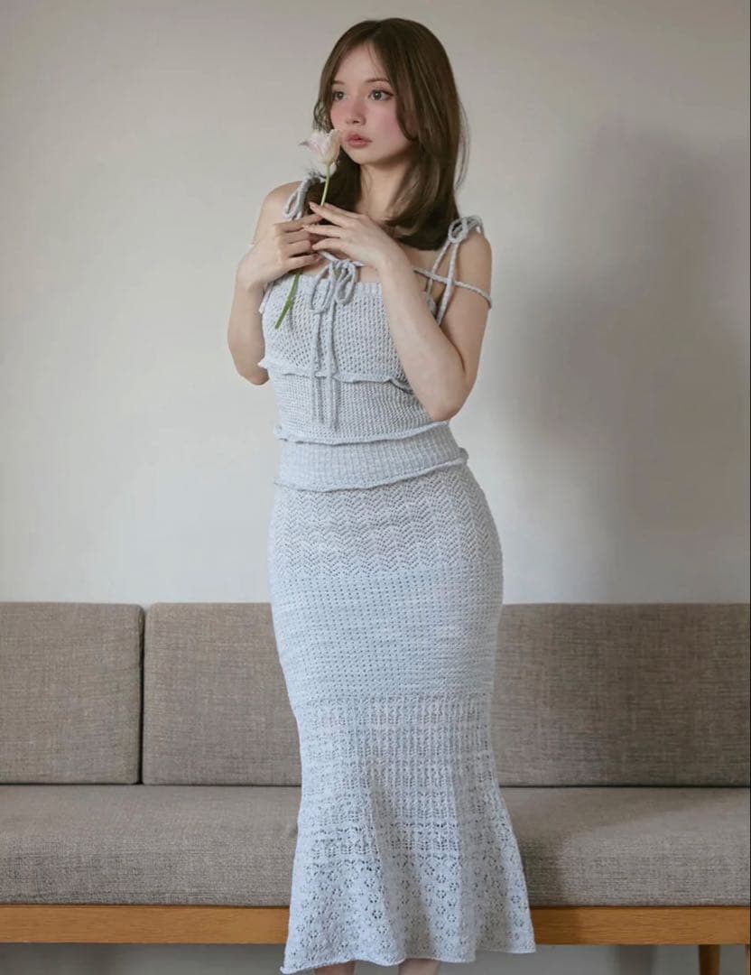 ワンピース andmary Sabrina frill set dress