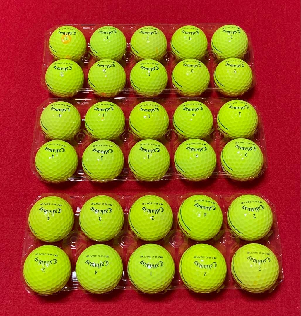 M130【中古ボール】キャロウェイ/E•R•C SOFT/トリプル/ 30個黄色