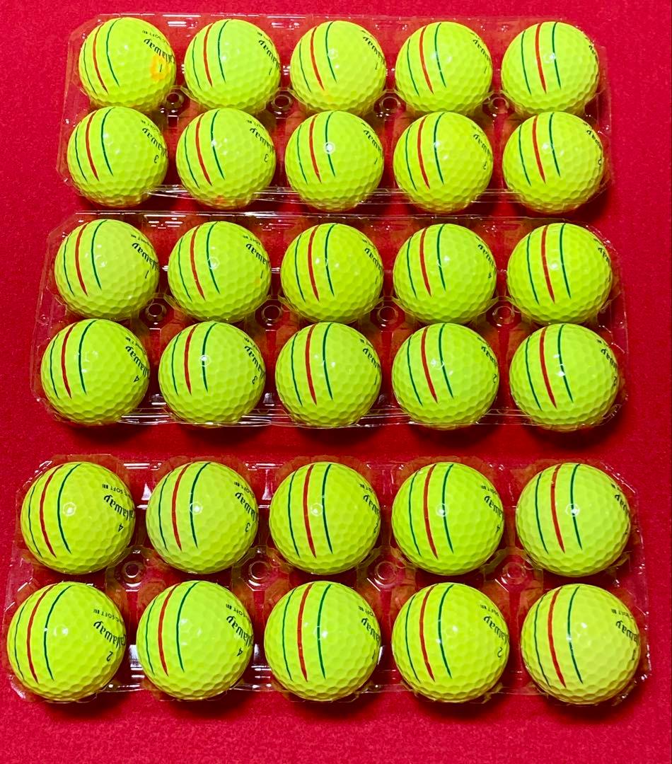 M130【中古ボール】キャロウェイ/E•R•C SOFT/トリプル/ 30個黄色