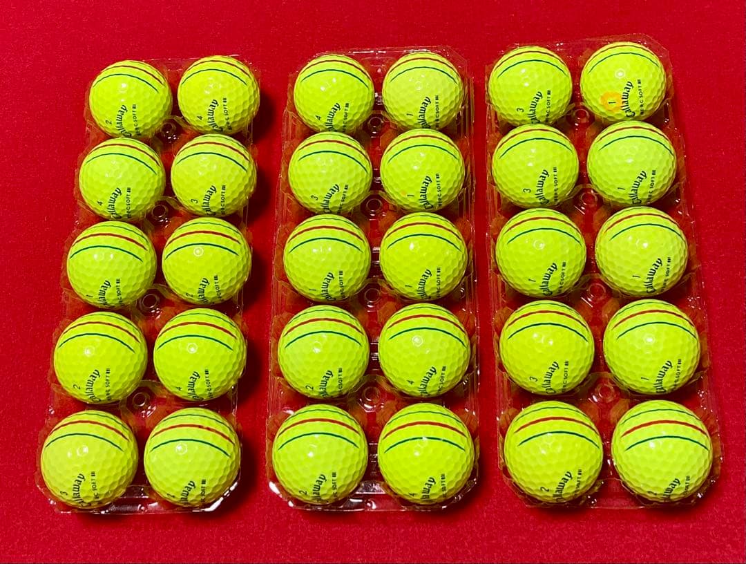 M130【中古ボール】キャロウェイ/E•R•C SOFT/トリプル/ 30個黄色