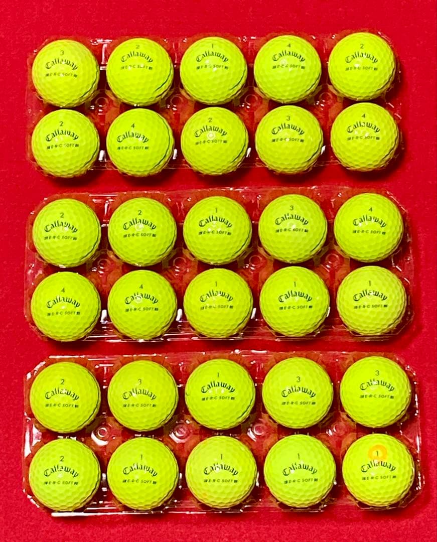 M130【中古ボール】キャロウェイ/E•R•C SOFT/トリプル/ 30個黄色