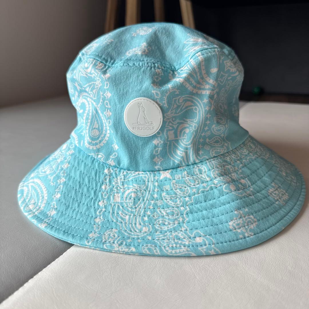 【超美品】FR2 GOLF 総柄ペイズリー ライトブルー バケットハット