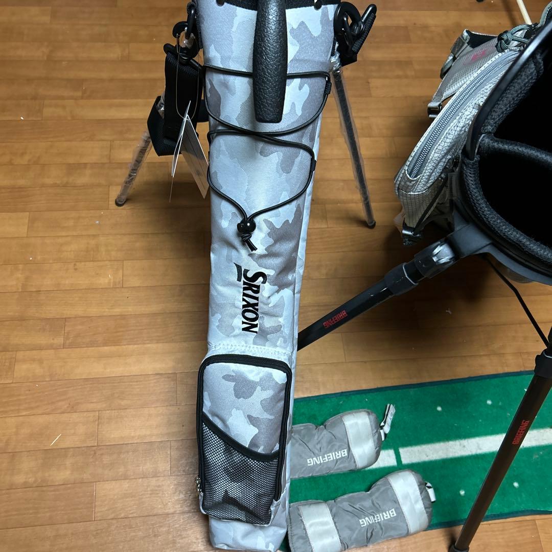 わ*ん様 BRIEFING キャディバッグ スタンド式 グレー　おまけ付き