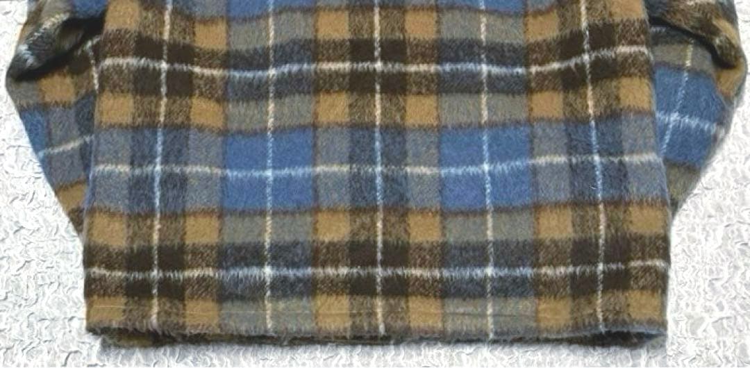 【極美品】即完売 CPCM シャギー チェック CPOシャツジャケット ブルー