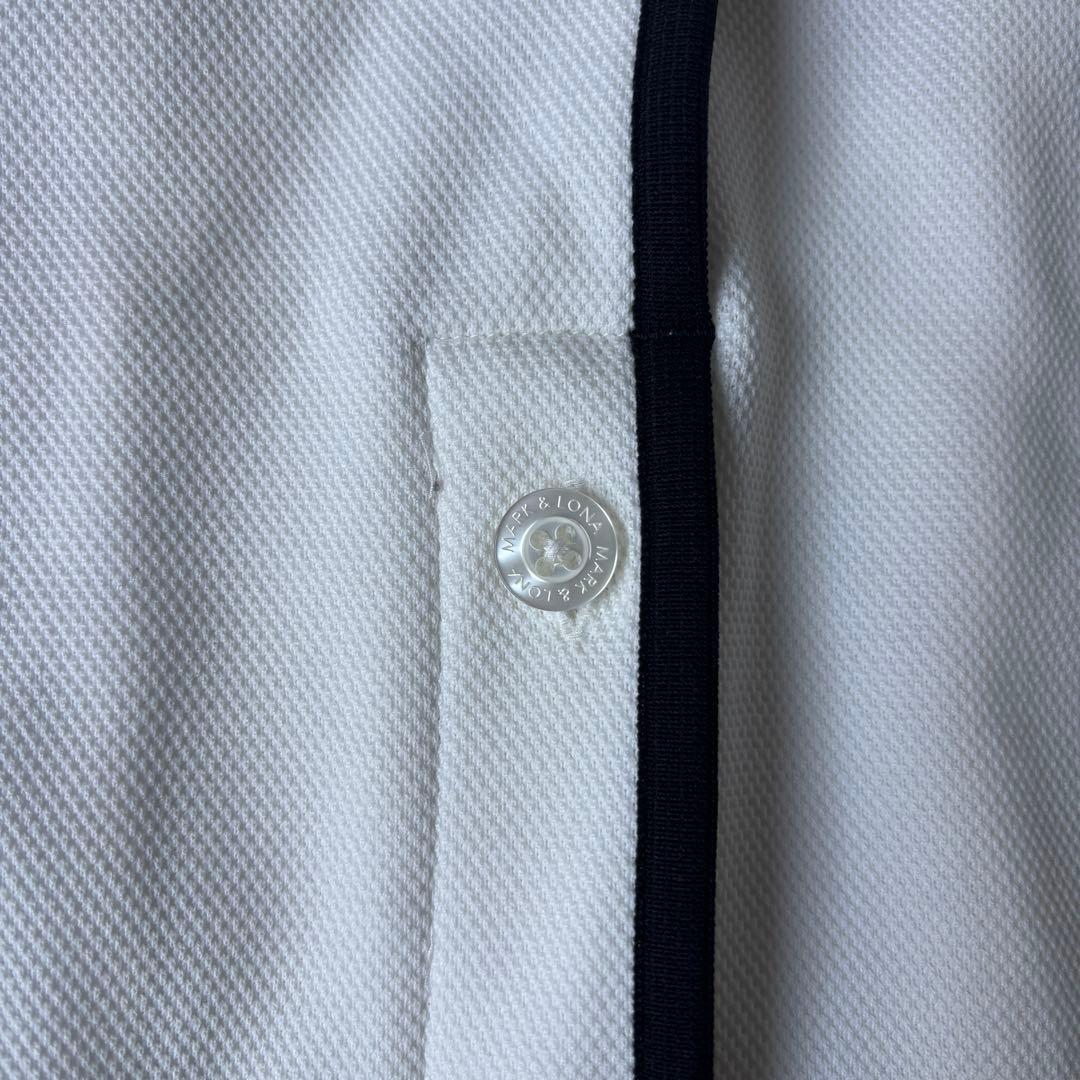 MARK&LONA マークアンドロノースリーブワンピース ゴルフウェアホワイト