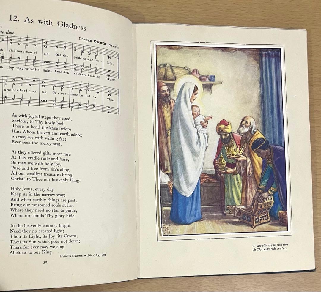 No361 希少 アンティーク 古書 洋書 楽譜 絵本 童謡 聖歌集