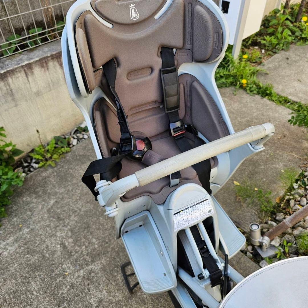 3人乗り用チャイルドシート付きbikke POLAR e E.XBKブルーグレー