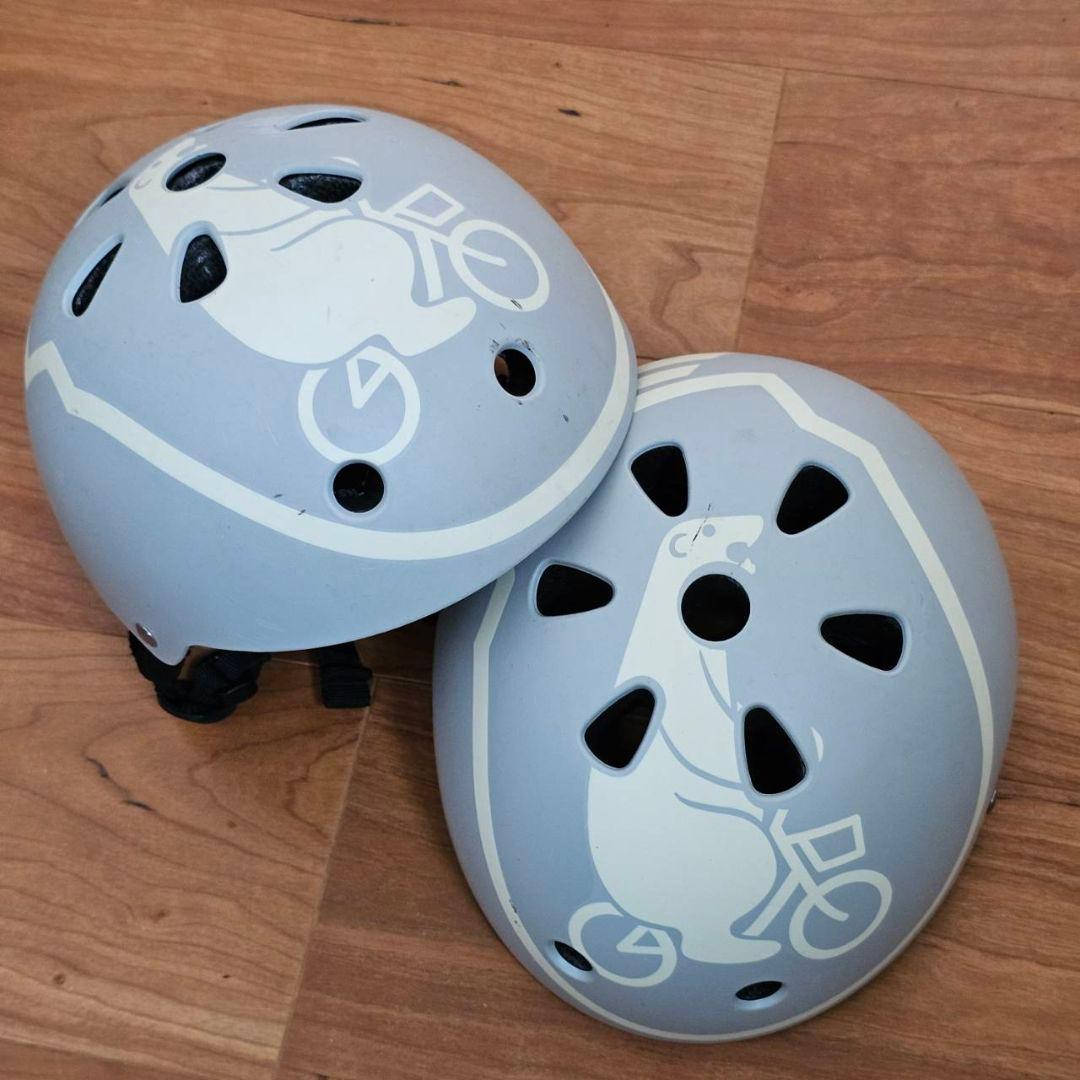 3人乗り用チャイルドシート付きbikke POLAR e E.XBKブルーグレー