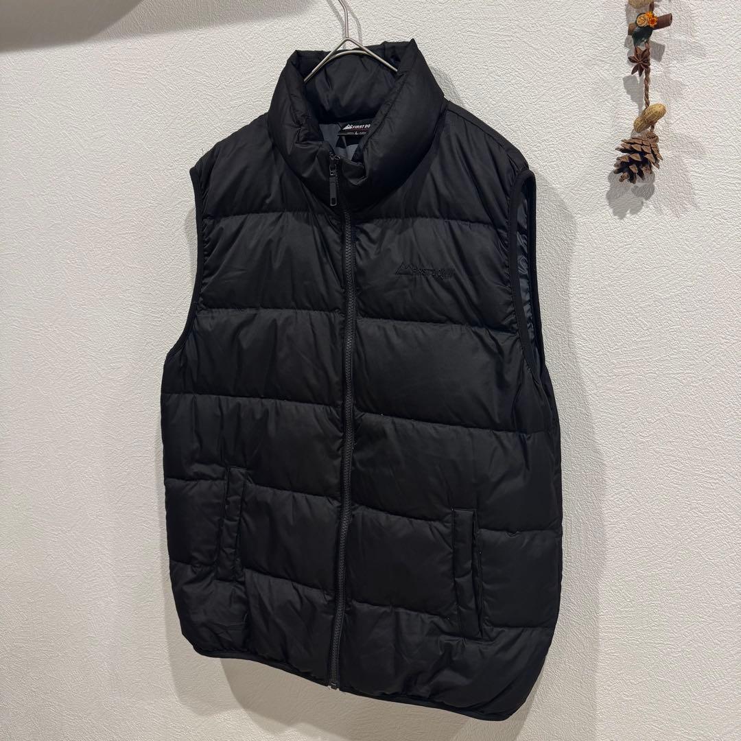 美品FIRST DOWN ファーストダウン ダウンベスト Lブラック　メンズ