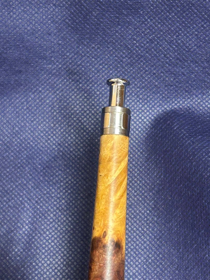 工房楔　極上花梨紅白こぶ杢　0.5ミリ　固定式口金付き