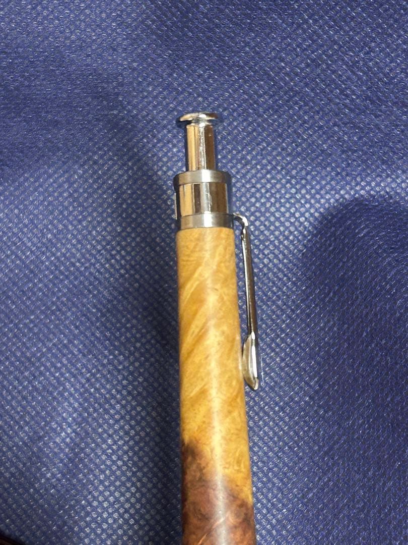 工房楔　極上花梨紅白こぶ杢　0.5ミリ　固定式口金付き