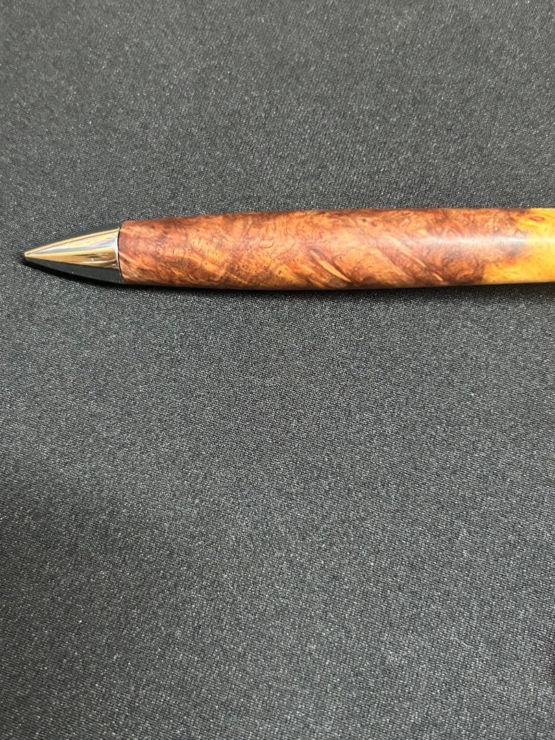 工房楔　極上花梨紅白こぶ杢　0.5ミリ　固定式口金付き