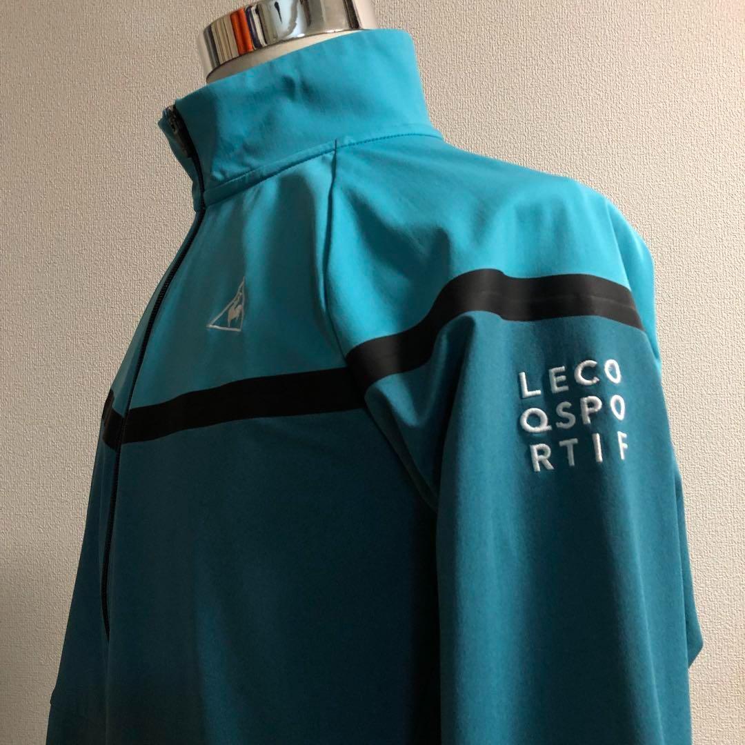 ルコックゴルフ◆ジップアップ ストレッチ ジャケット エメラルドグリーン L