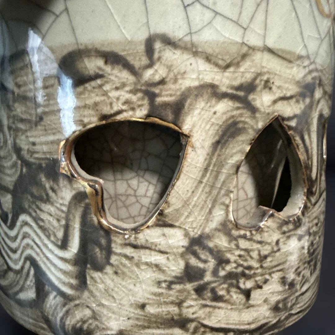 森*田様 相馬焼き特大急須跳ね馬二重造3点セット