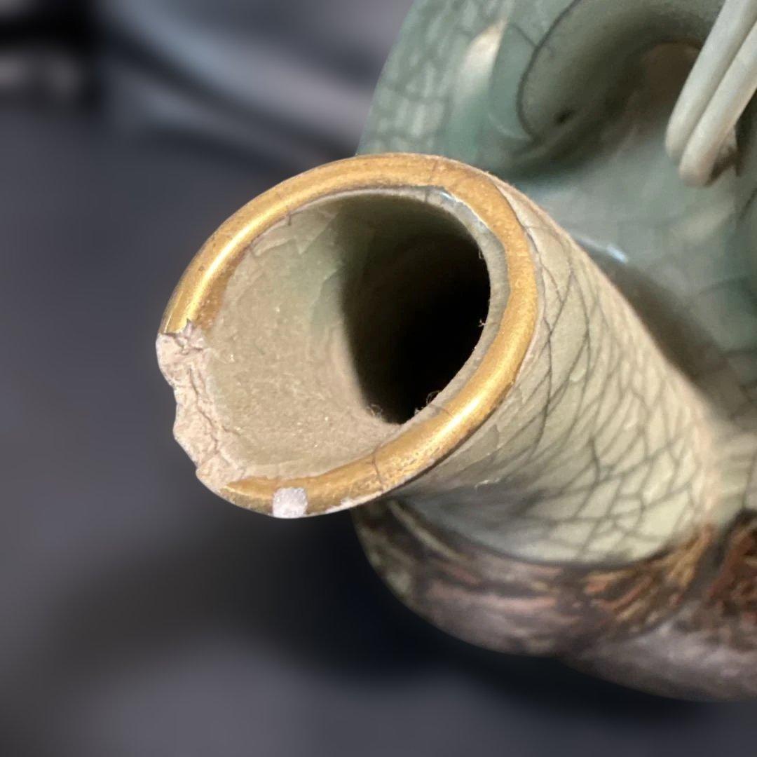 森*田様 相馬焼き特大急須跳ね馬二重造3点セット