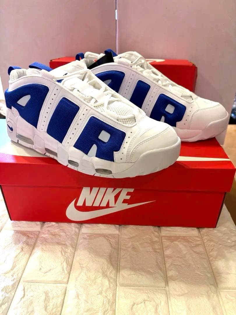 #新品未使用NIKE AIR MOREアップテンポ　ホワイト/ブルー#12.5