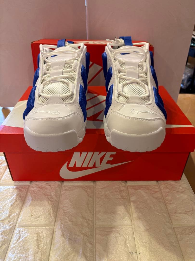 #新品未使用NIKE AIR MOREアップテンポ　ホワイト/ブルー#12.5