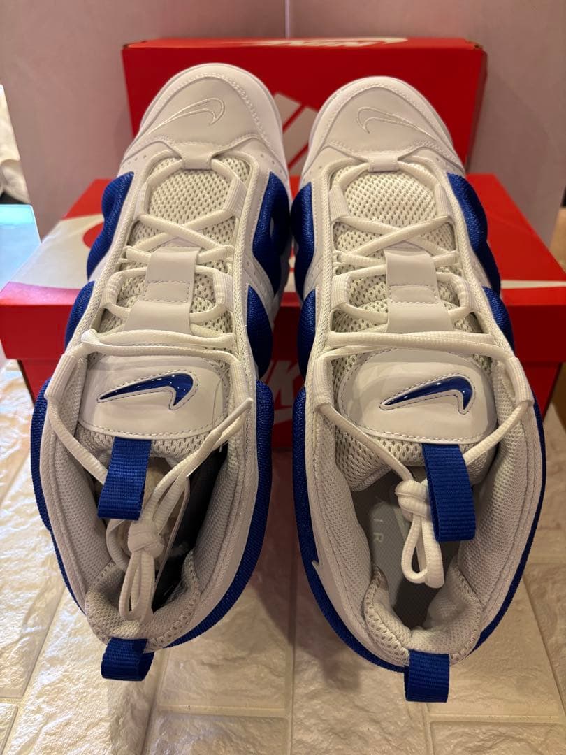 #新品未使用NIKE AIR MOREアップテンポ　ホワイト/ブルー#12.5