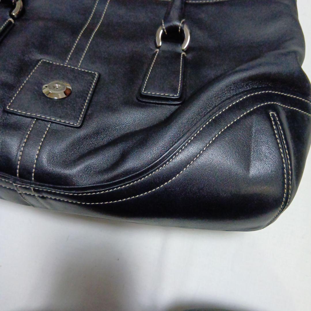 COACH ブラックレザーバッグ