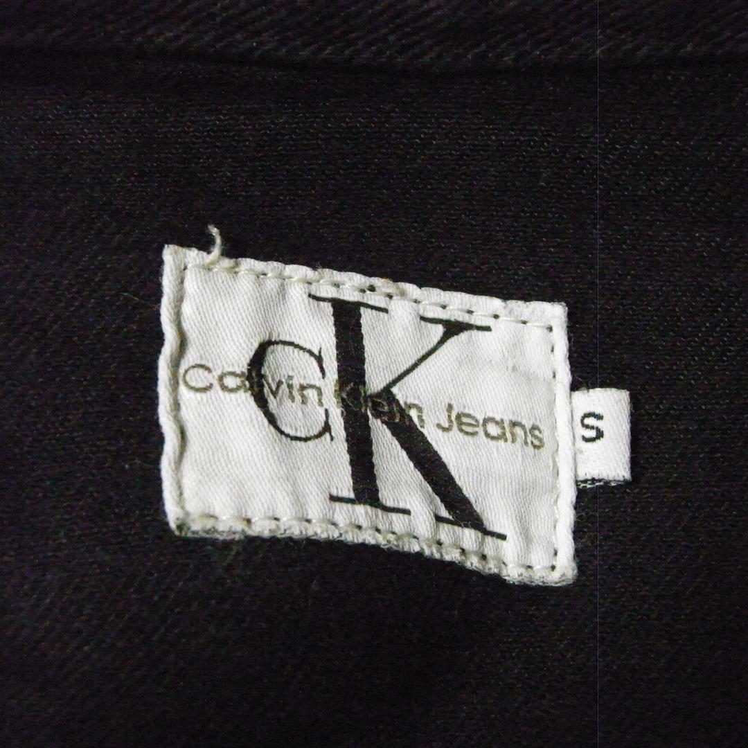 90s カルバンクラインジーンズ ブラックデニムジャケット S