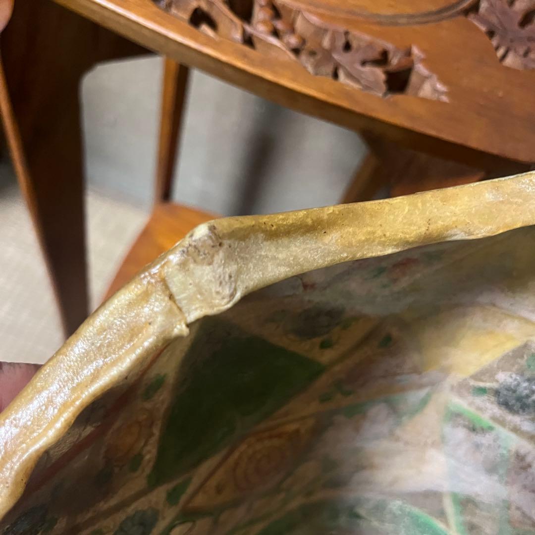 エスニック ハンドペイント 大型37.5cm ヴィンテージ照明