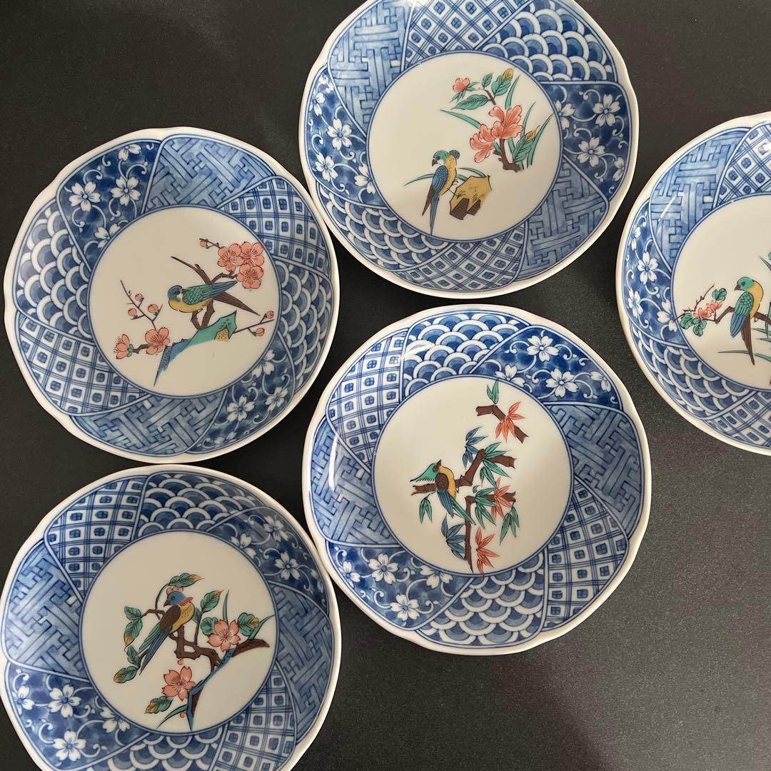 【九谷焼／絵がわり 中皿】九谷秀山／九谷五彩・祥瑞花鳥／和食器・伝統工芸