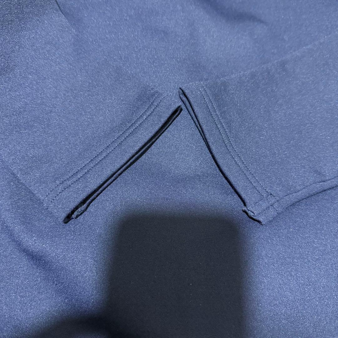 ほぼ未使用 BRIEFING ウォームハイネックシャツ ネイビー