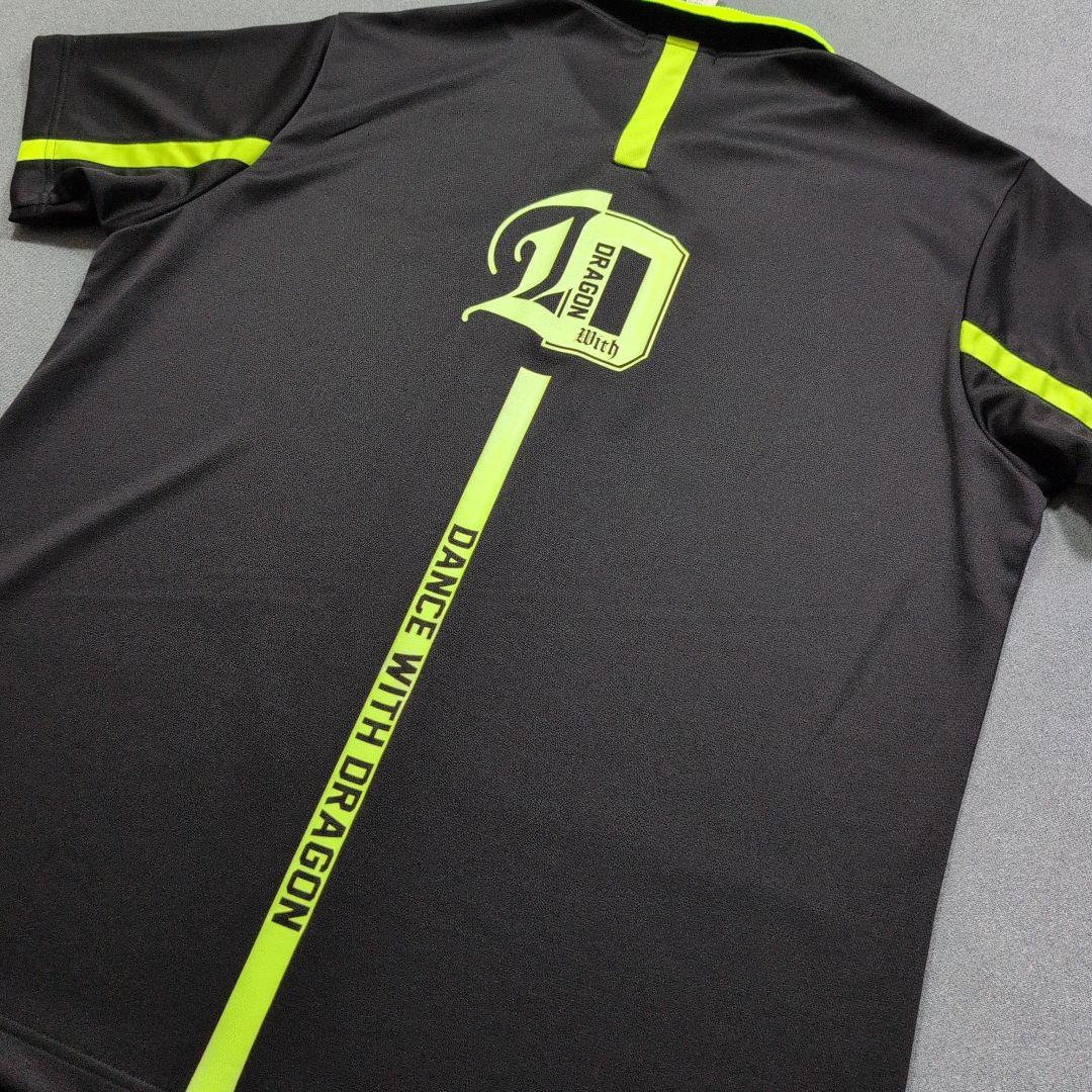 【未使用・完売品】ダンスウィズドラゴンゴルフ　刺繍ロゴ入り半袖ポロシャツ　LL