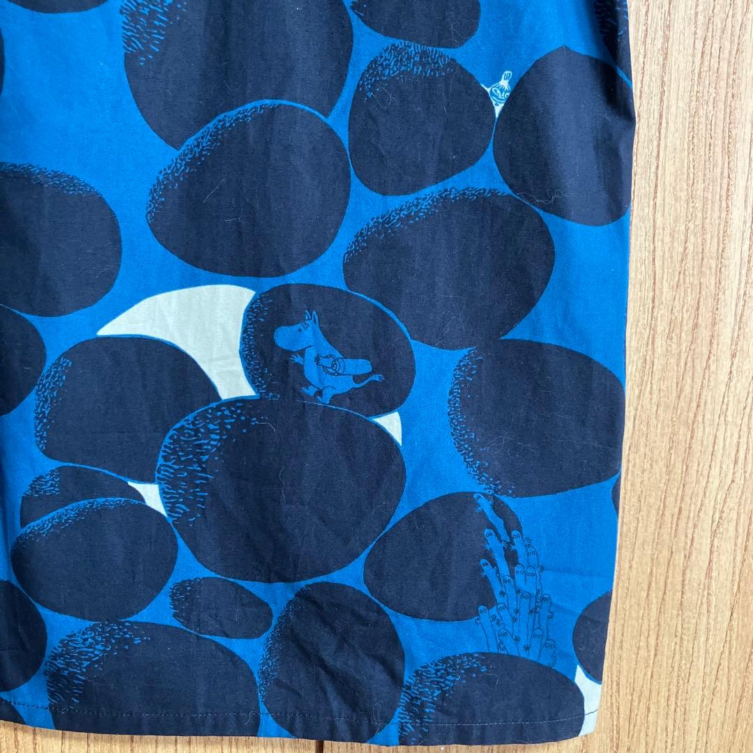 美品 フェリシモ　シロップ　ムーミン　水玉模様 ロングシャツワンピース