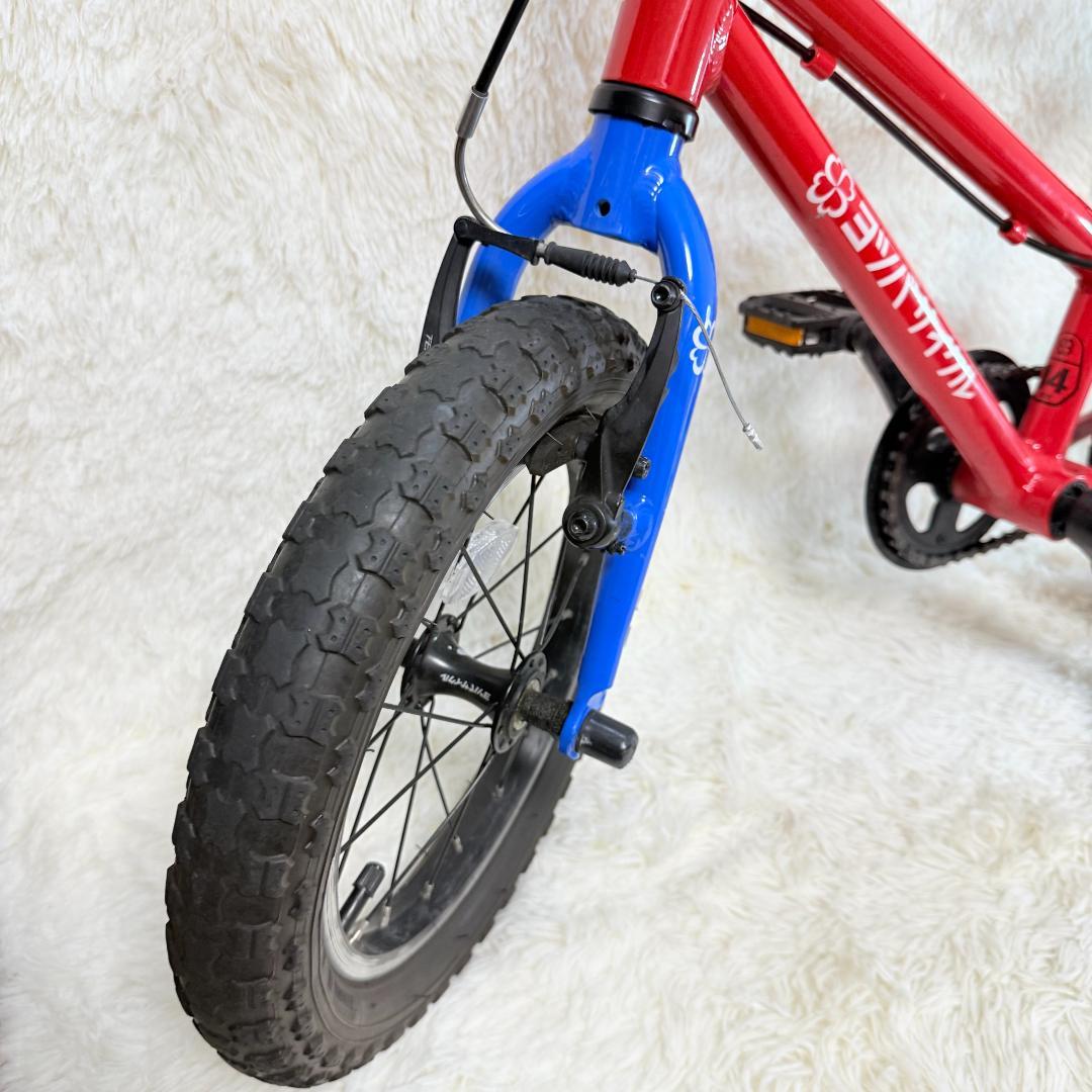 【送料込み】ヨツバサイクル ヒーローレッド 14インチ