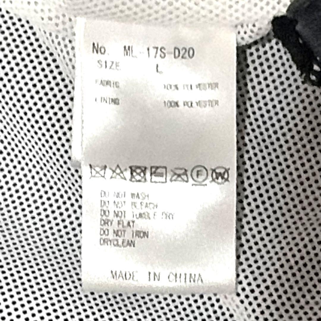 目立つダメージなしマークアンドロナナイロンジャケット黒星柄フードY2K ゴルフ