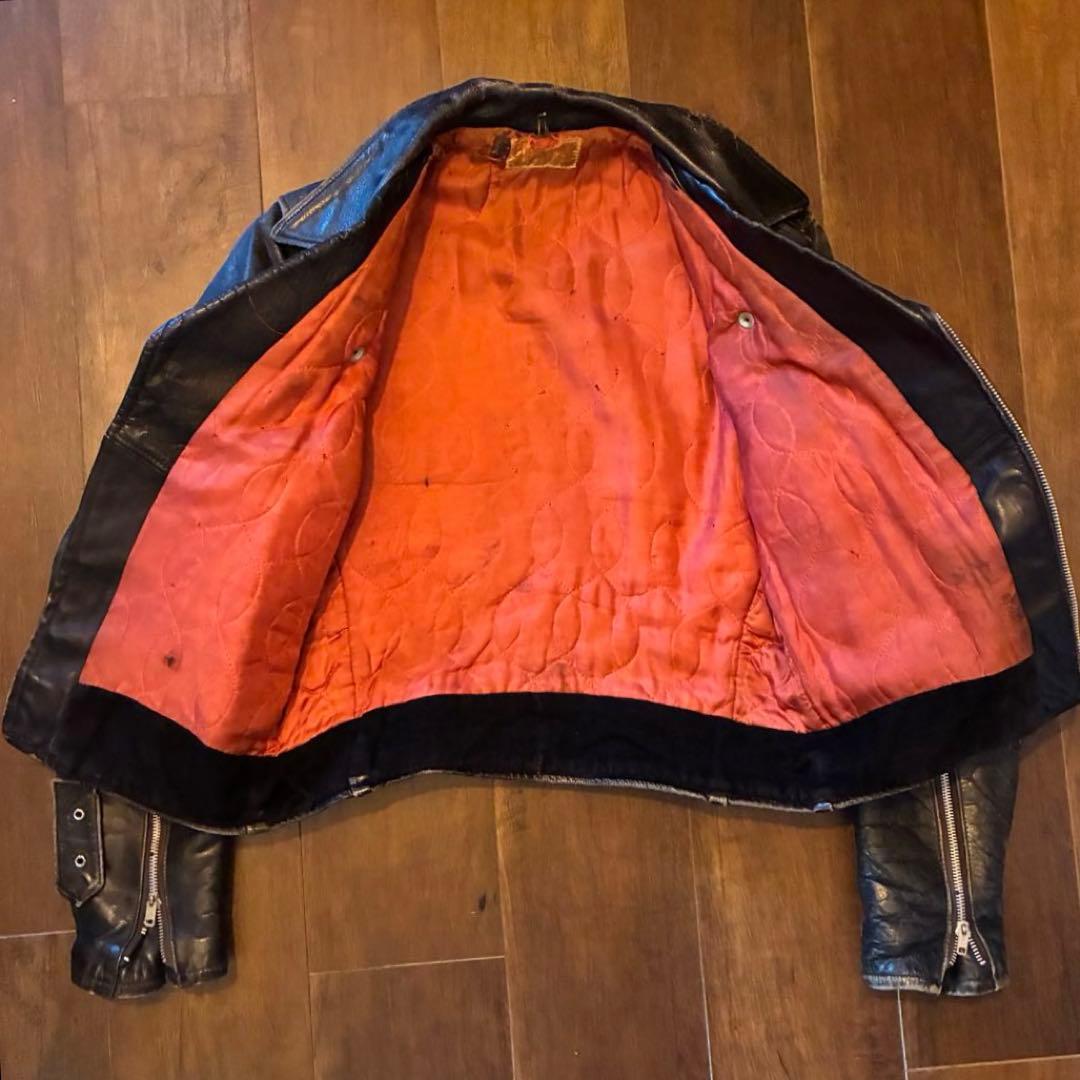 50s vintage Robert Hall レザーダブルライダースジャケット