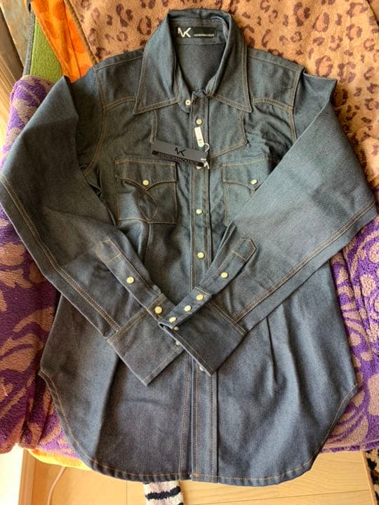 BackにRED Dragon☆Andrew Mackenzieのデニムシャツ