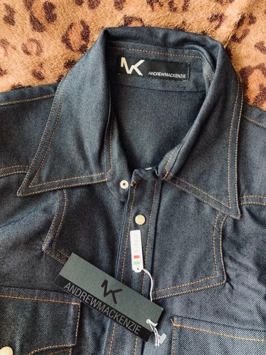 BackにRED Dragon☆Andrew Mackenzieのデニムシャツ