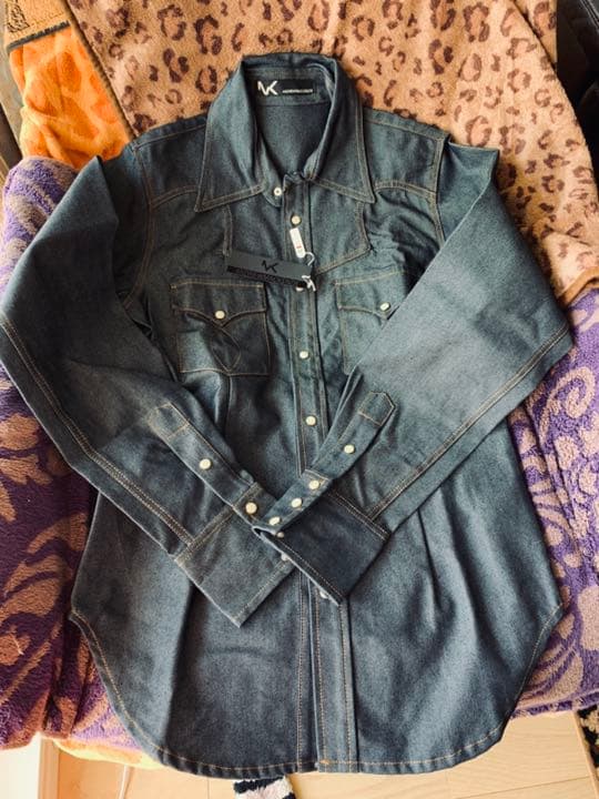 BackにRED Dragon☆Andrew Mackenzieのデニムシャツ