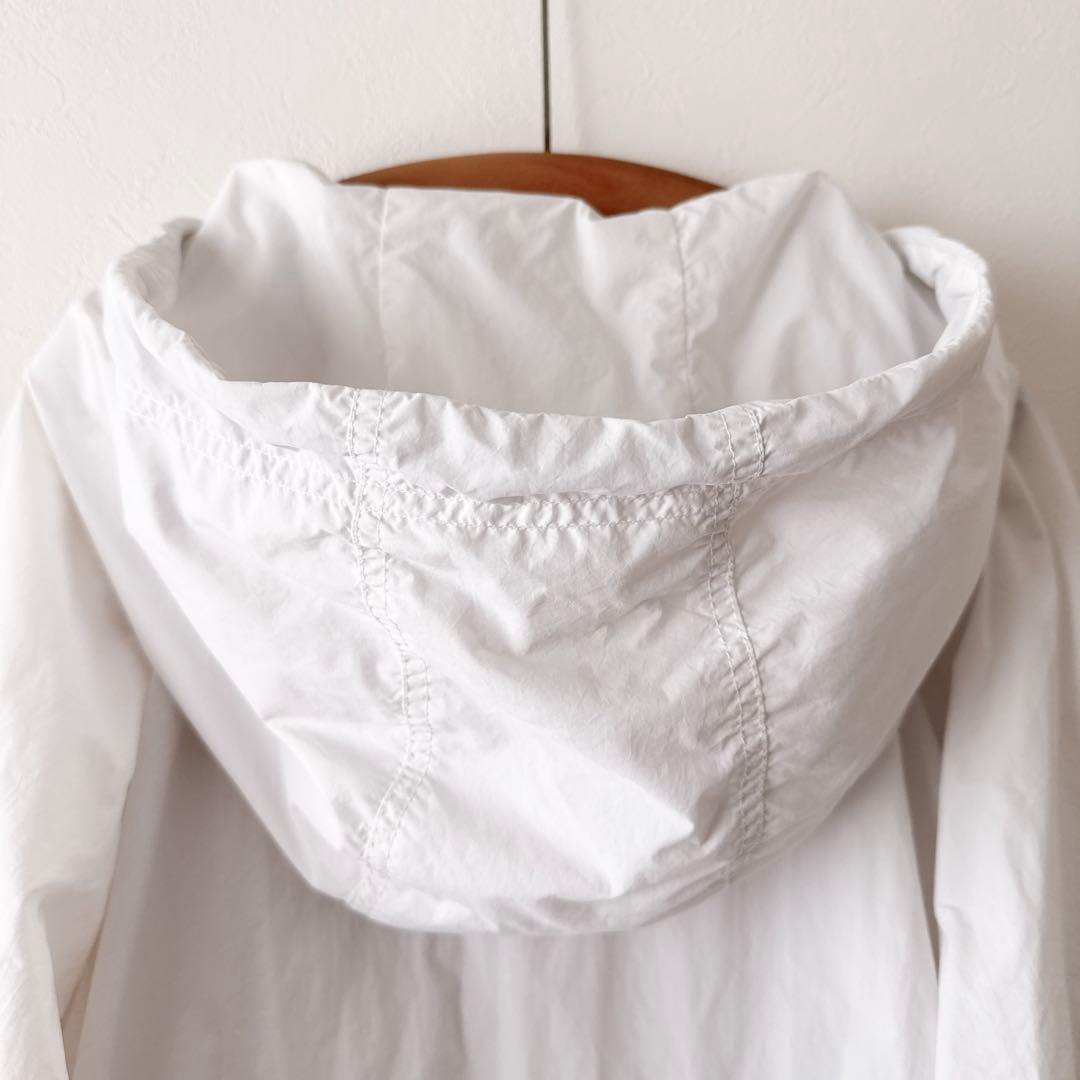 カスタネ DISCUS別注ナイロンアノラックパーカー オーバーサイズ 白