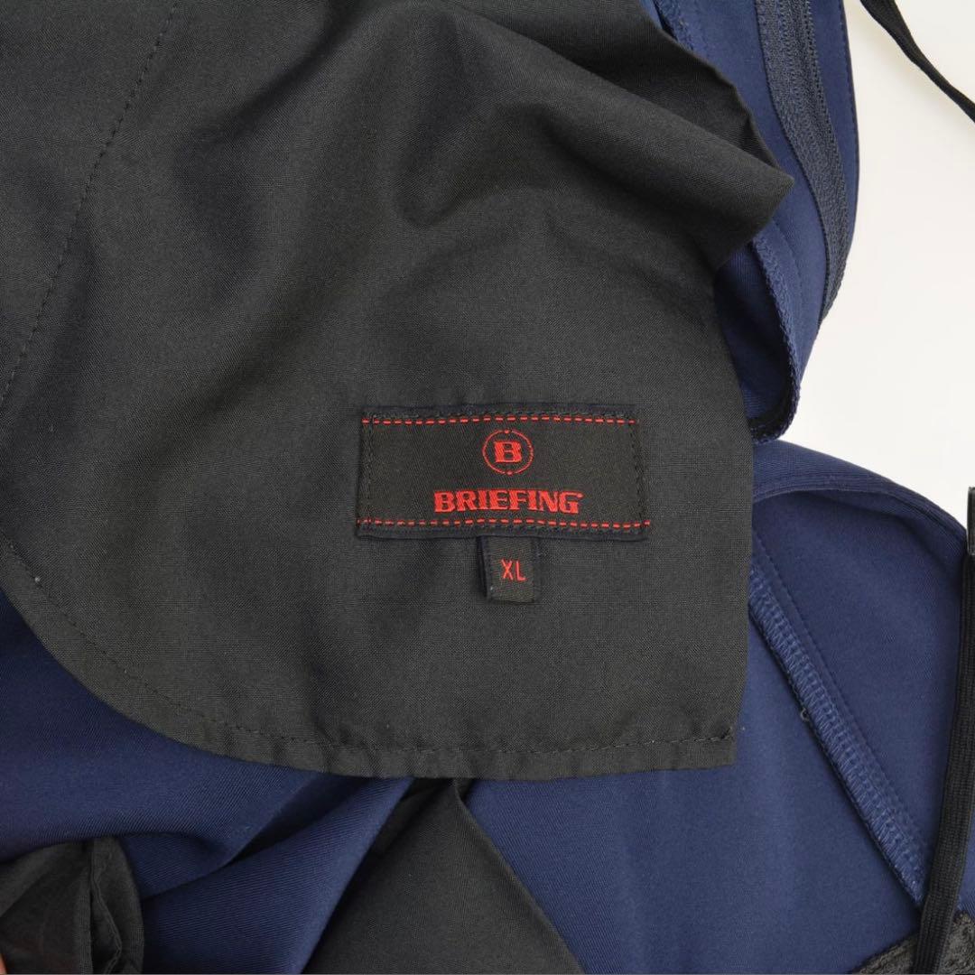 775 美品✨ブリーフィング スリムストレッチパンツ XL ネイビー 3Dロゴ