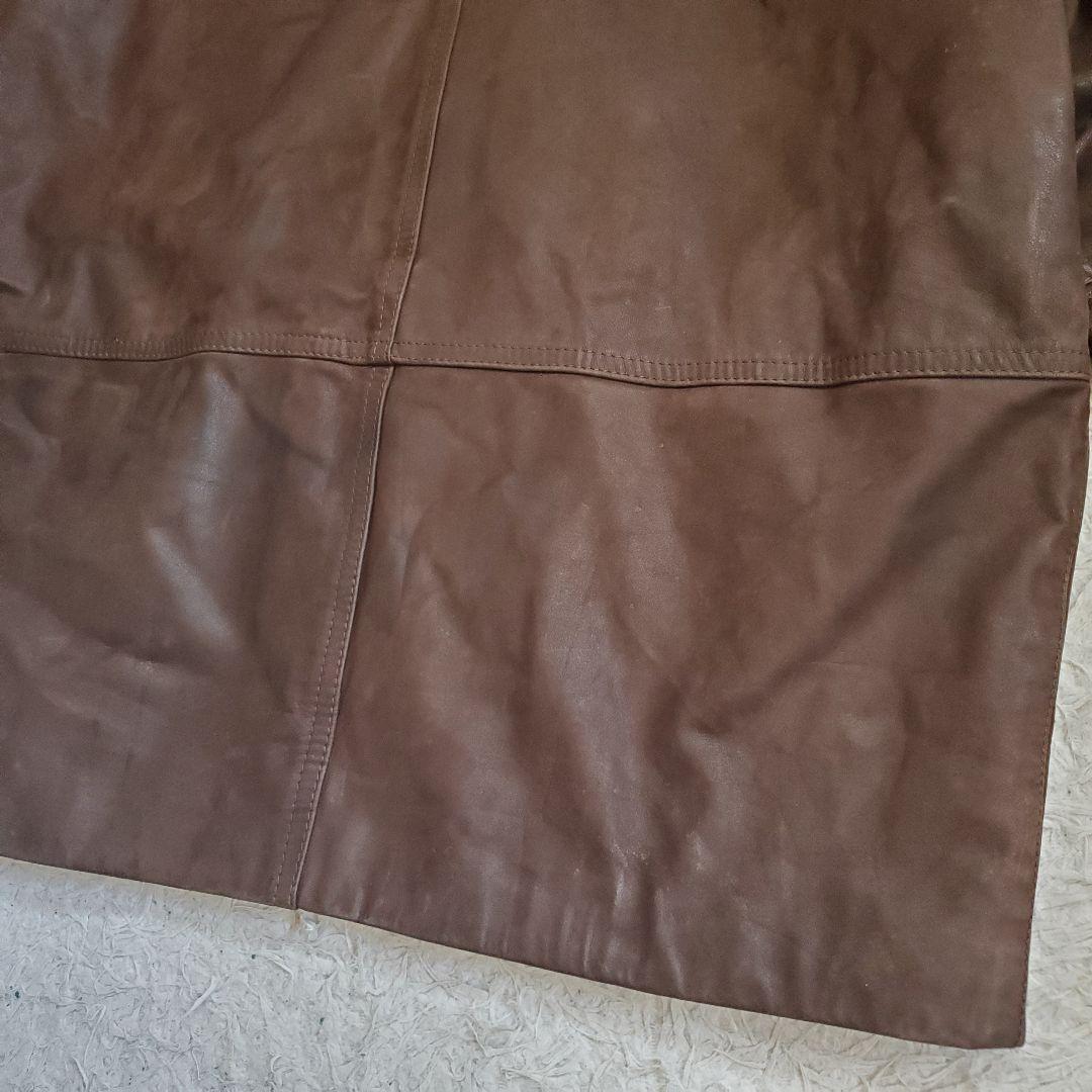 イタリア製 ファイヤーマンジャケット レザー 本革 ビンテージ XL