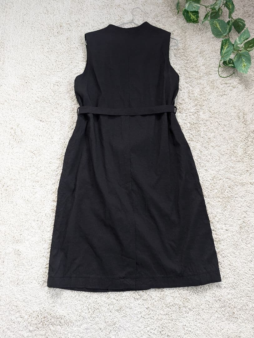 美品！セオリーリュクス リネン 38 ロングジレ 重ね着