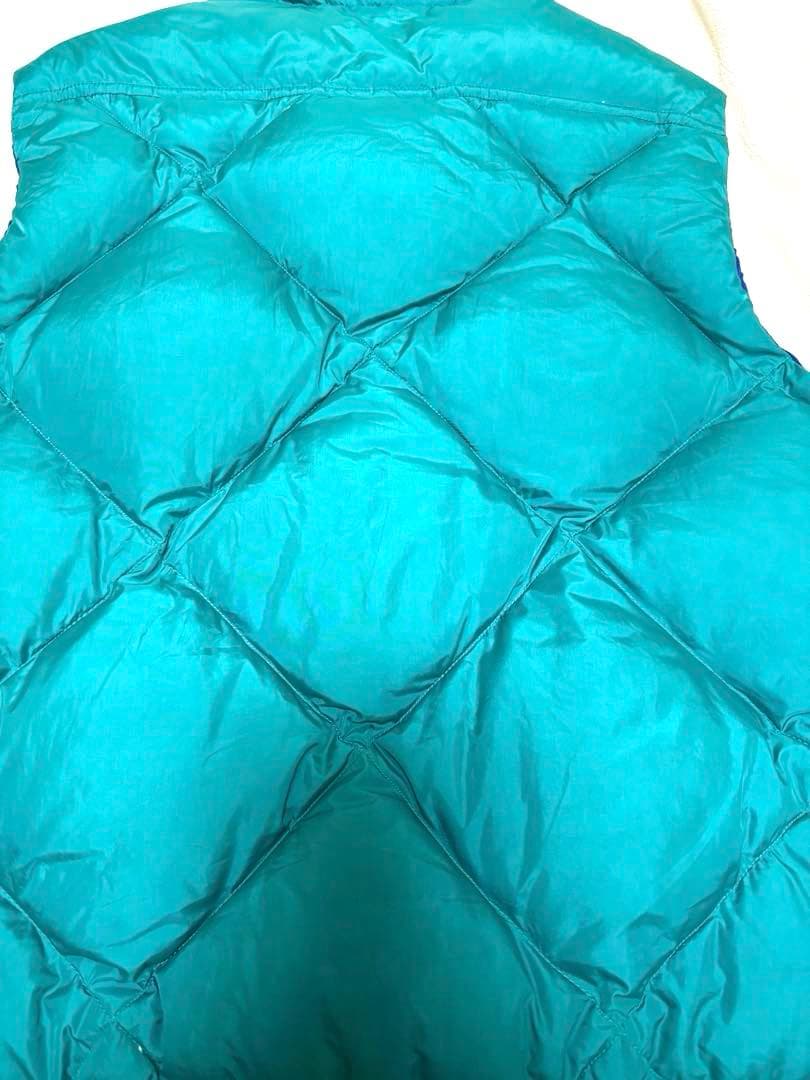 90s L.L.Bean エルエルビーン　キルトダウンベスト　美品　ターコイズ