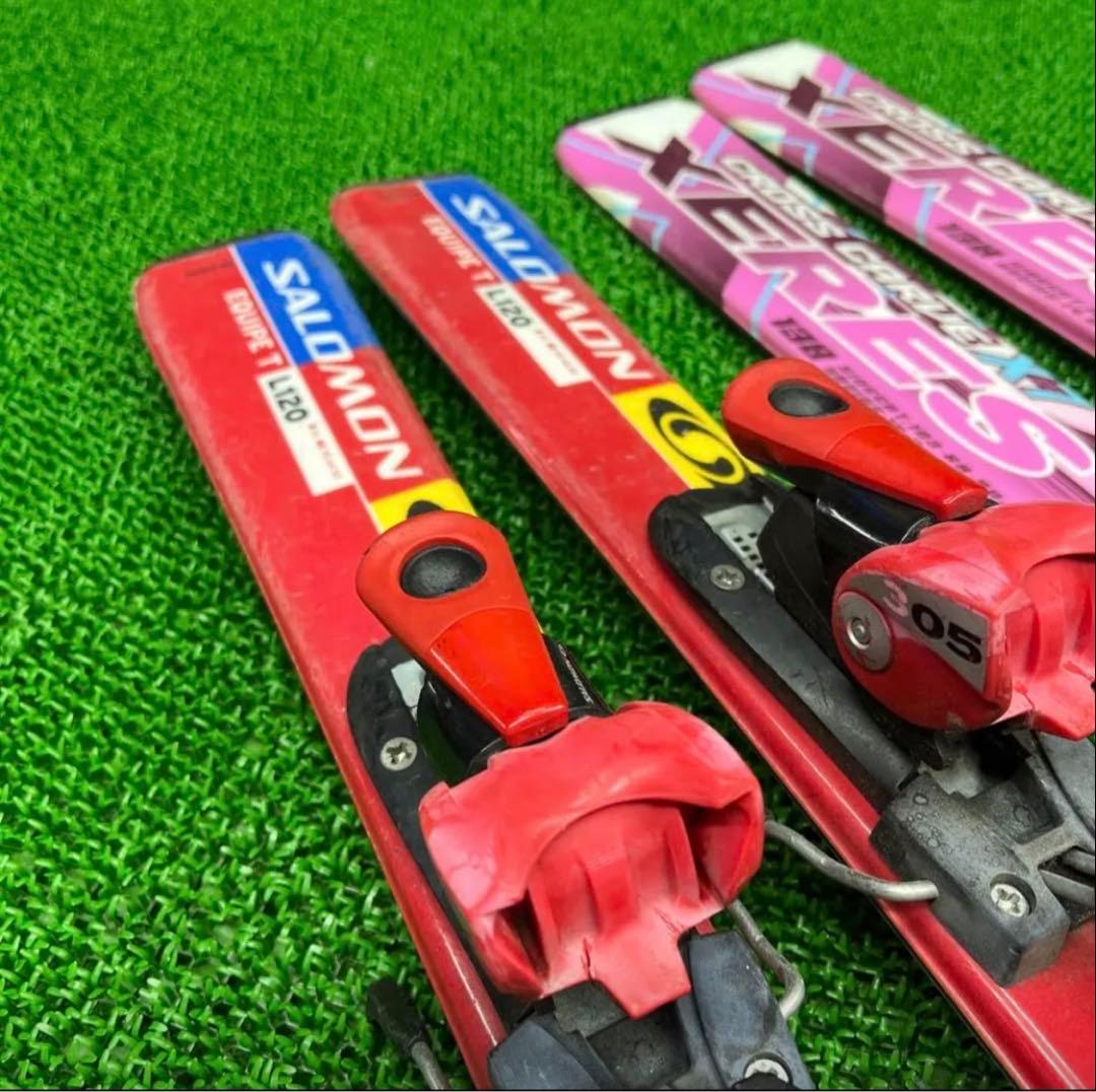 兄弟スキーセット_スキー板・ブーツ・ストック・ケース