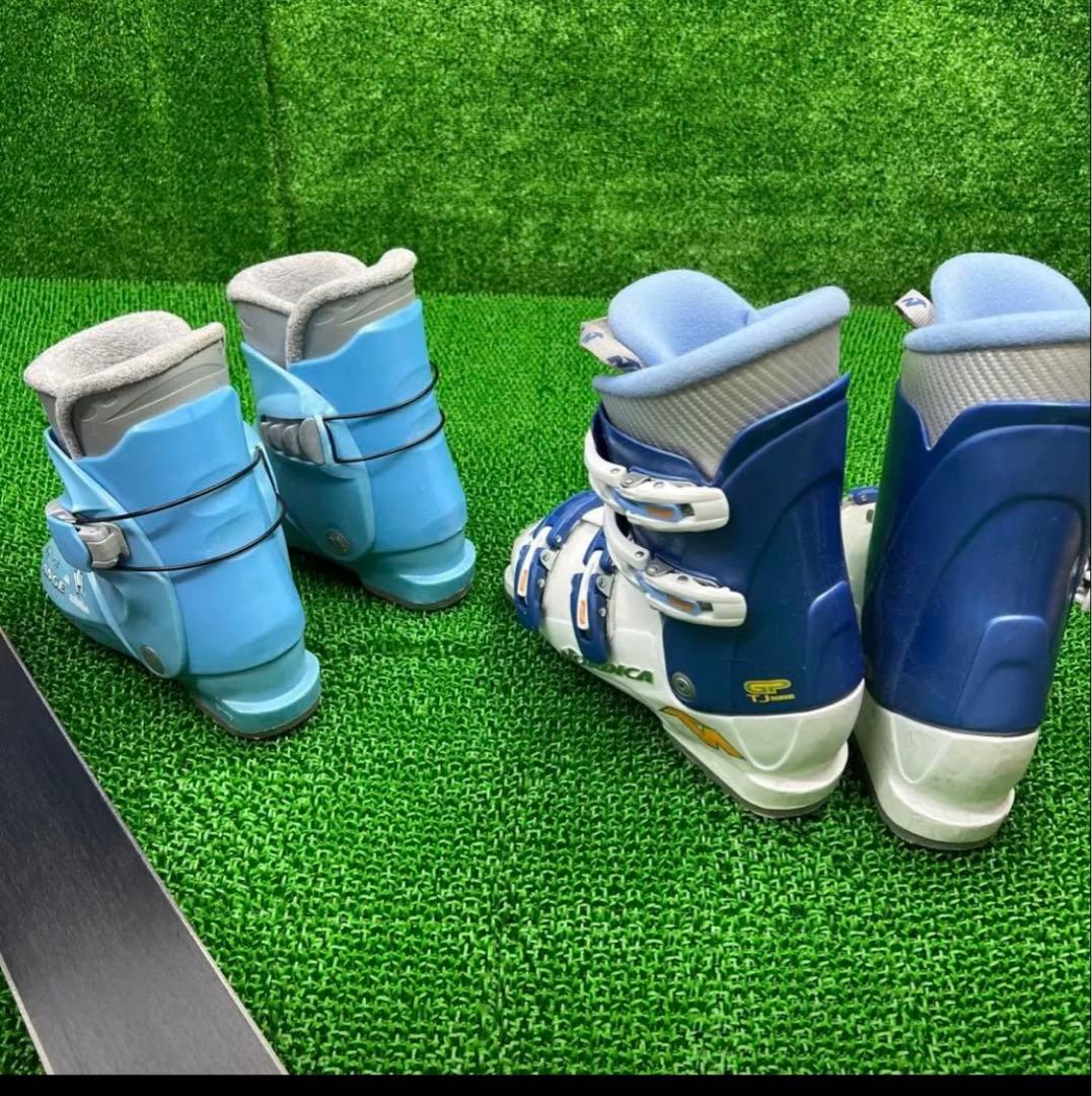 兄弟スキーセット_スキー板・ブーツ・ストック・ケース