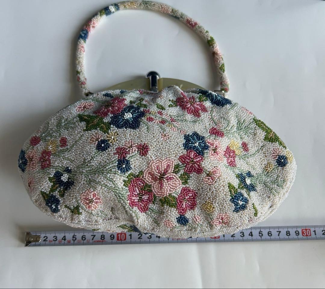ビーズバッグ 総ビーズ　ハンドバッグ 手提バッグ　和装バッグ 和装小物