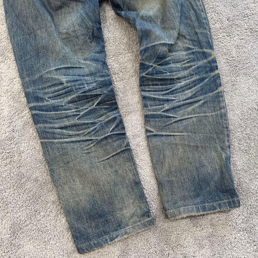 u*0様 Wranglerラングラー デニムパンツ/鬼ヒゲ/フェード/ハチノス/