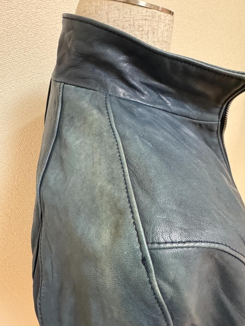 【美品】TÊTE HOMME テットオム革ジャン メンズレザーライダース