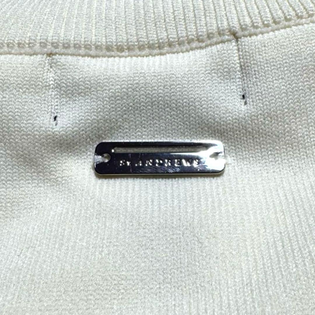 人気　St Andrews ニットジャケット ブルゾン　アイボリー　男女兼用L