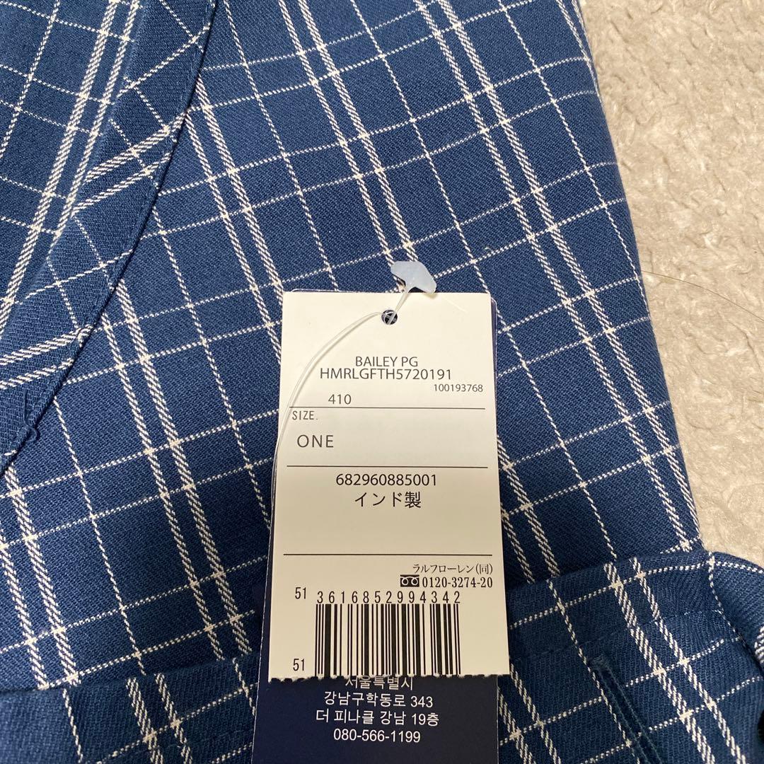 Ralph Lauren チェック柄エプロン ネイビー