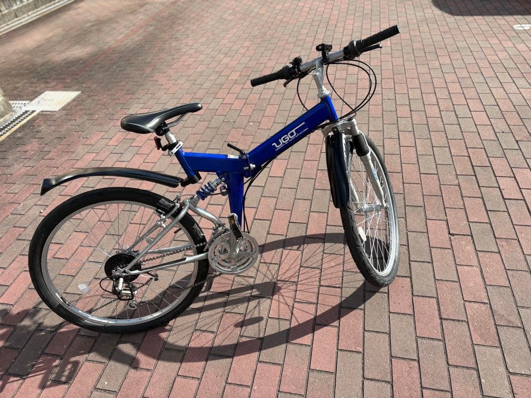 新品タイヤ・フルサス・折り畳みマウンテンバイク(26㌅)お届け出来ます。引取可能